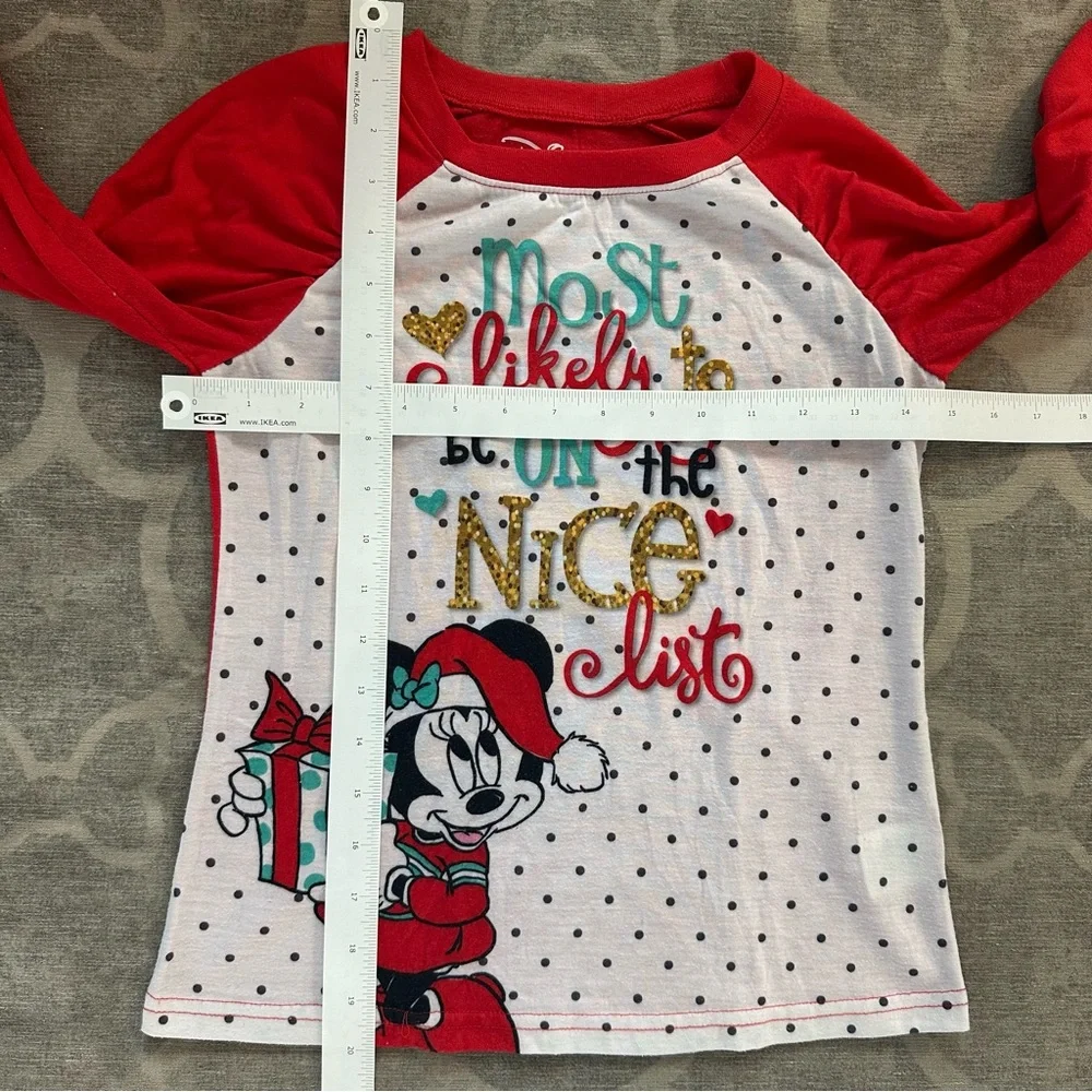 Disney Kids “Most likely to be on the nice list ”Long Sleeve pajama top